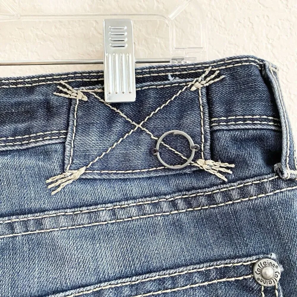 Caffeine NYC Jeans Mens 38x32 Downtown Slim Button Fly Flap Zip Back‎ Pockets